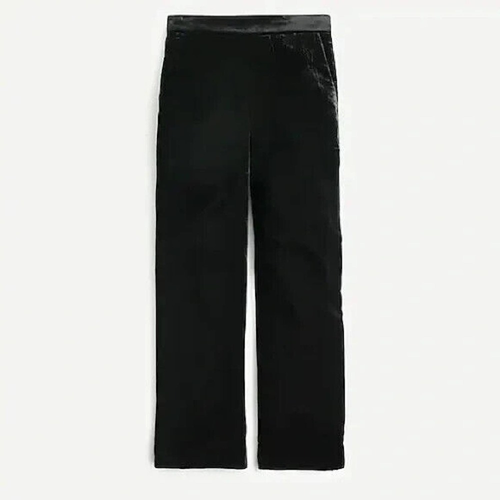 J. Crew Velvet Peyton Pull-On Pants Black Stretch Womens Size 14T 14 Tall H14624 - Picture 11 of 11